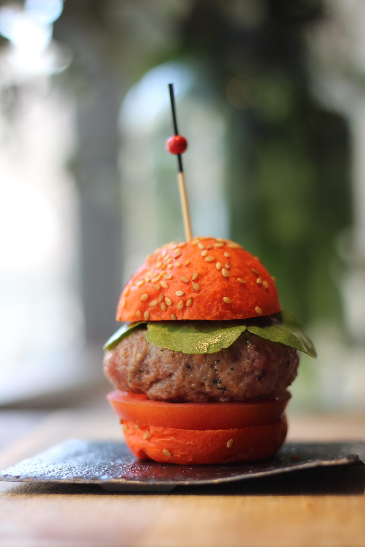 Minibookis & miniburguers de ternera con chutney de tomate